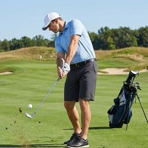 New PGA Tour Men's 44 Shorts Active Gripper Waistband, Stretch, Black, Easy Care